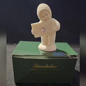 Department 56 Snowbabies Featuring A Heart Shaped Swarovski Crystal Birthstone